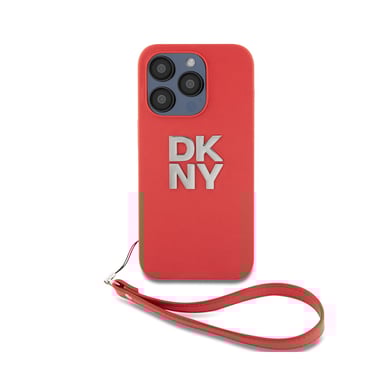 Custodia per Apple iPhone 14 Pro Max con logo metallico e cinturino da polso