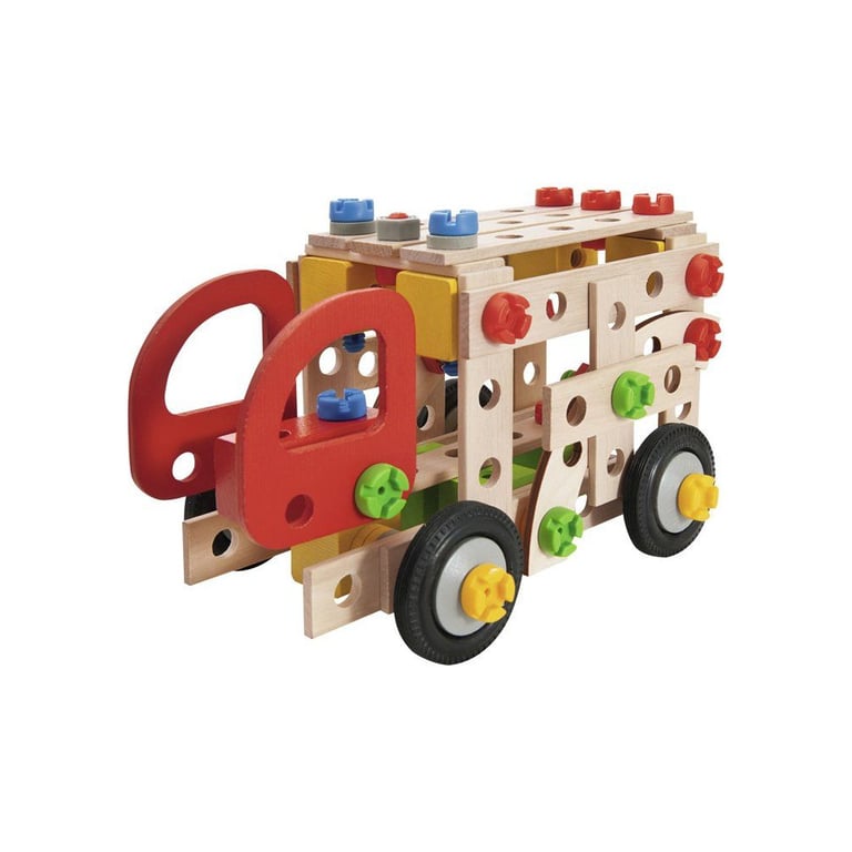 HEROS Constructor Camion de pompier à construire En bois 100 % certifié FSC® 155 pièces Dès - vue 4