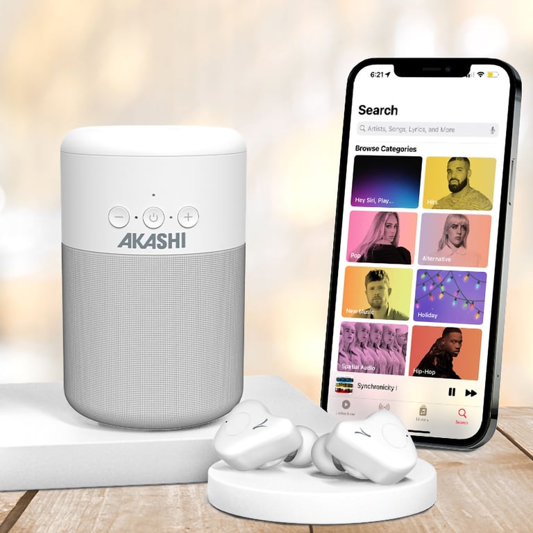 Akashi Kanzen Casque Sans fil Ecouteurs Appels/Musique Bluetooth Blanc