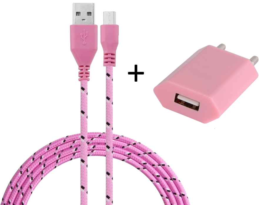 Pack Chargeur pour Manette Playstation 4 PS4 Smartphone Micro USB (Cable Tresse 3m Chargeur + Prise