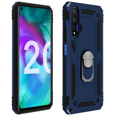 Coque pour Honor 20 / Huawei Nova 5T Antichoc bi-matières Bague Support Vidéo Bleu nuit