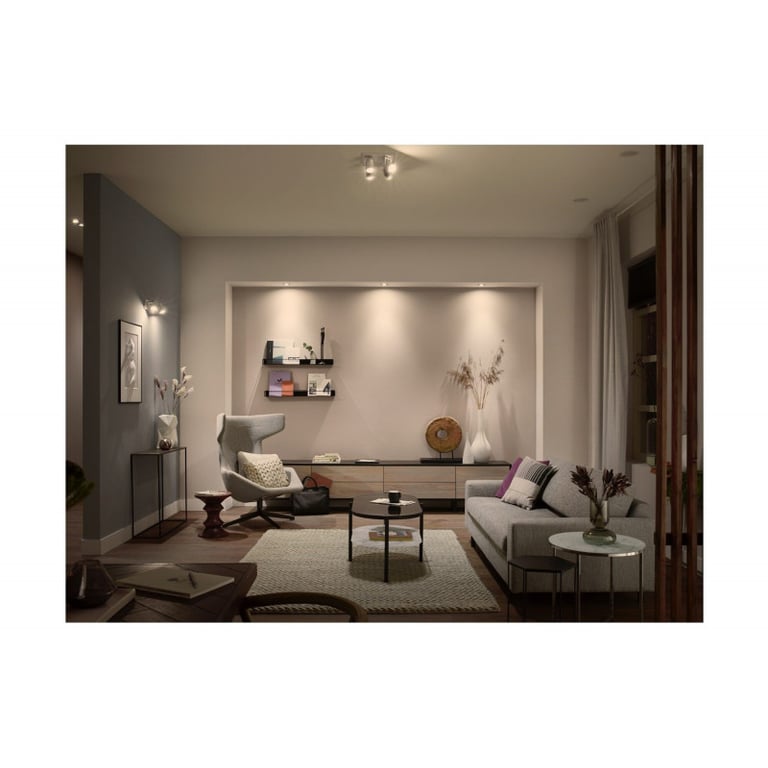 2 ampoules LED connecté Philips Hue GU10 400lm Bluetooth et Zigbee - vue 5