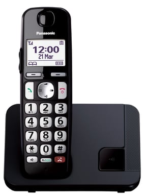 Teléfono Inalámbrico Panasonic KX-TGE250SPB- Negro
