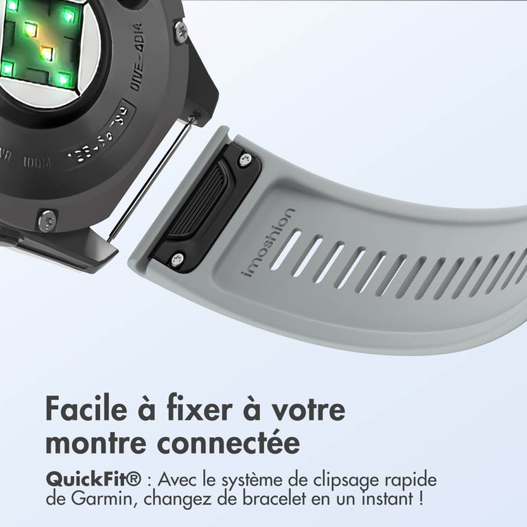 imoshion QuickFit® Bracelet en silicone Stripe pour Garmin Watch | Fixation 26 mm Neuf - vue 9