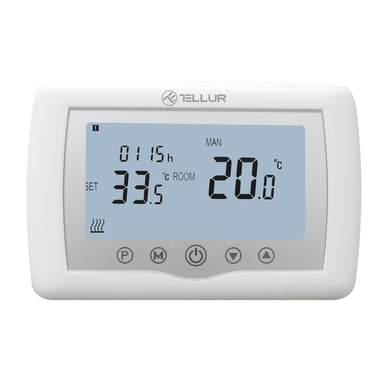 Thermostat Tellur WiFi, chauffage central, blanc