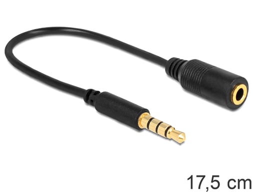 DeLOCK 62498 câble audio 0,175 m 3,5mm Noir