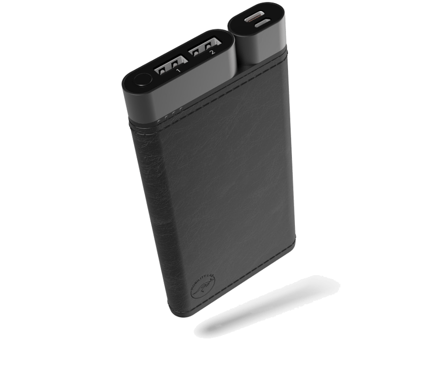 MOBILITY LAB - Batterie Externe Cuir 10 000 Mah Power Bank