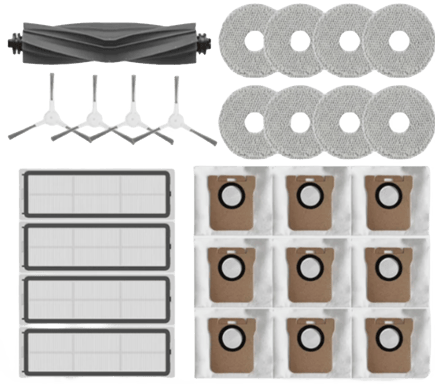 Accesorios de 26 piezas para Dreame L10S Ultra/S10 Pro, Xiaomi Robot Vacuum X10 Plus