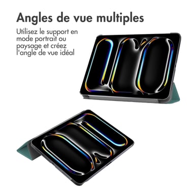 imoshion Coque tablette Trifold pour Apple iPad Pro 11 (2024) M4 - Vert foncé