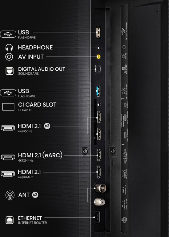 TV QLED MiniLED Hisense 110UXNQ - vue 4