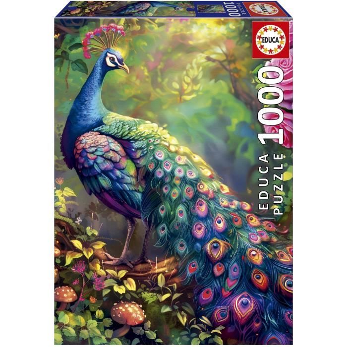 Educa Puzzle de 1000 pièces pour Adultes | Jardin de Paon Inclus Colle Fix Puzzle. Dimensions : 48 x 68 cm. À partir de 20262 - vue 6