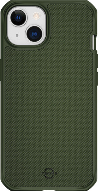 Apple iPhone 14 Nylon balistico R rinforzato guscio duro 100% plastica riciclata verde Itskins