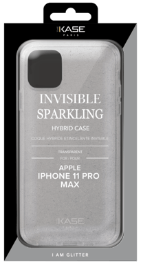 Guscio ibrido invisibile e scintillante per iPhone Apple 11 Pro Max, trasparente
