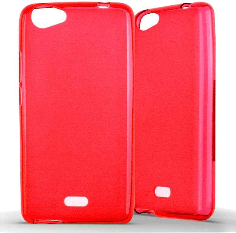Coque silicone unie compatible Givré Rouge Wiko Rainbow Jam