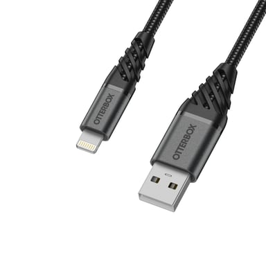 OtterBox Premium Cable USB A-Lightning 2M, noir