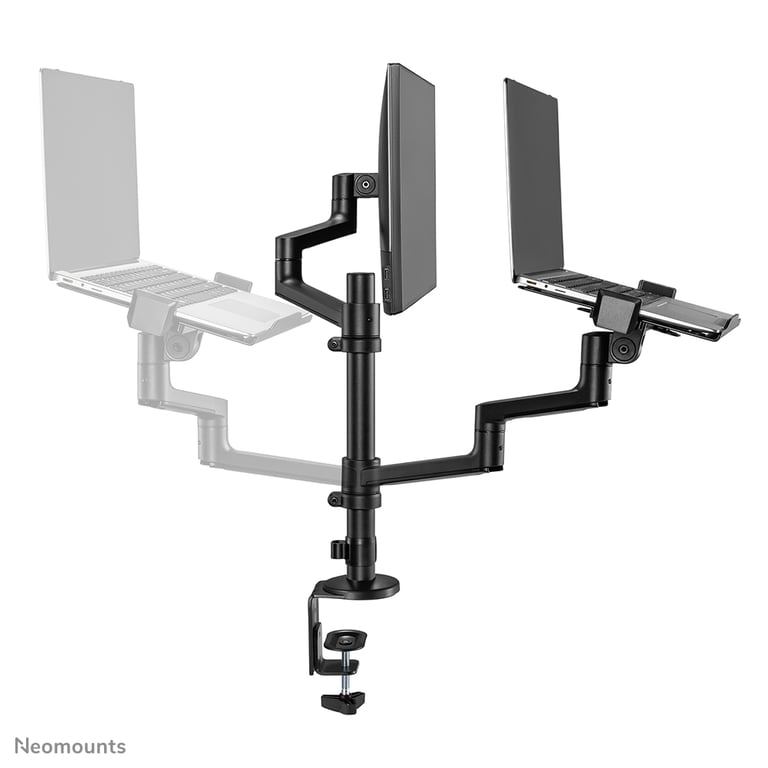 Neomounts DS20 425BL2 Support d'écran à fixer avec support pour ordinateur portable 17 27 économie d'espace Neuf - vue 3
