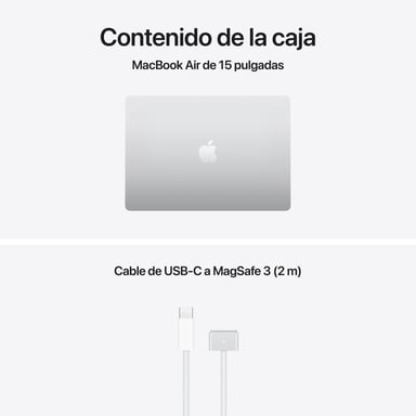 Macbook Air M5 (2026) 15'', 512 Go RAM 16 Go Apple GPU 10, Argent - QWERTY ES