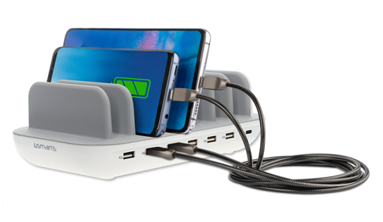 4smarts 462310 chargeur d'appareils mobiles Smartphone, Tablette Gris USB