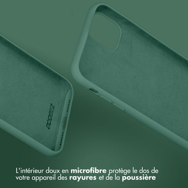 Accezz Coque Liquid Silicone pour Apple iPhone 13 Pro - Vert foncé