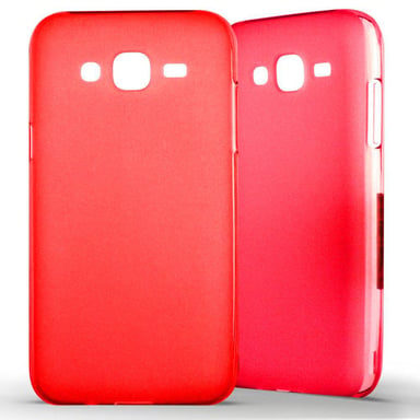 Coque silicone unie compatible Givré Rouge Samsung Galaxy J5 2015