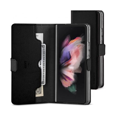 Mercury Funda para Galaxy Z Fold 4 Folio Magnética con Ticket Holder Negro