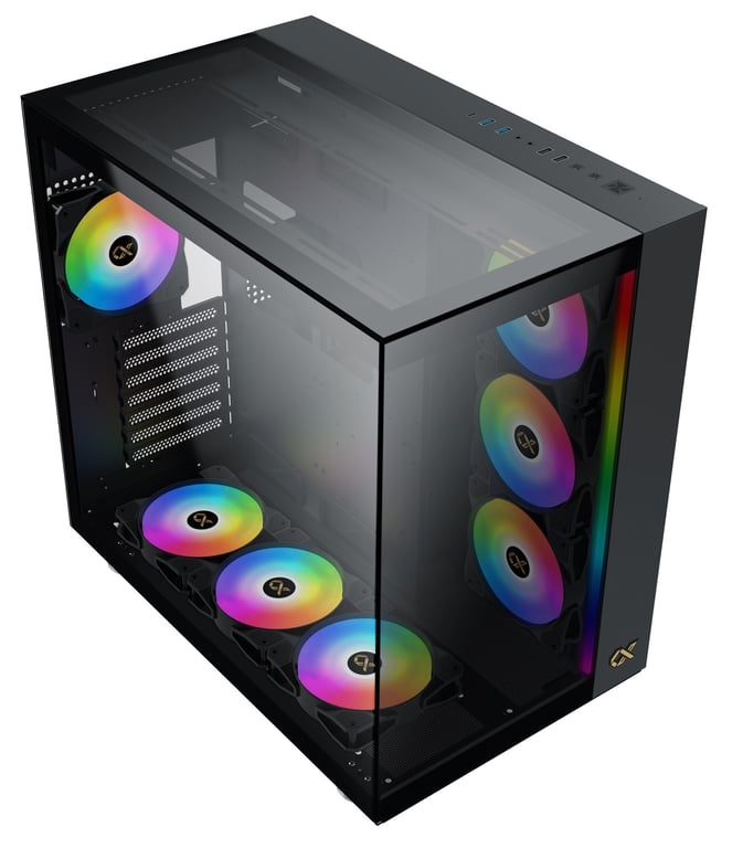 Boitier PC Moyen Tour E ATX Xigmatek Ultra RGB avec panneaux vitrés - vue 5