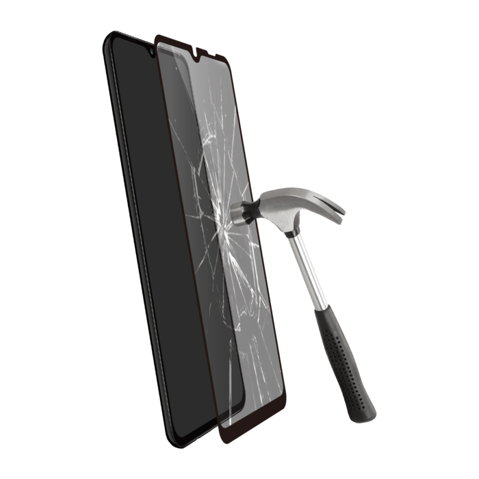 Protection d'écran en verre trempé (100% de surface couverte) pour Samsung Galaxy A12/A32 5G 2021, Noir