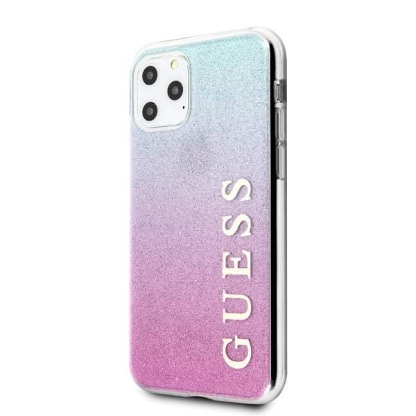 Étui Guess pour iPhone 11 Pro Max rose et bleu