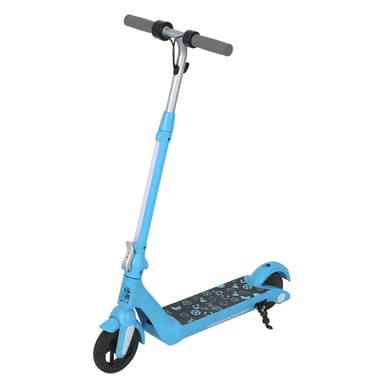 Patinete eléctrico infantil AVDL F601, ligero y plegable con pantalla LED - azul claro