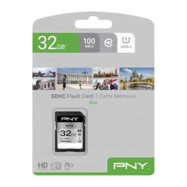 PNY Elite 32 GB SDHC UHS-I Clase 10