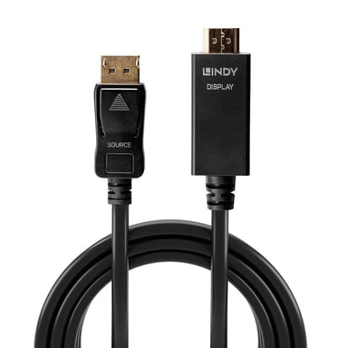 Lindy 36921 Cavo video e adattatore DisplayPort HDMI Tipo A da 1 m (Standard) Nero