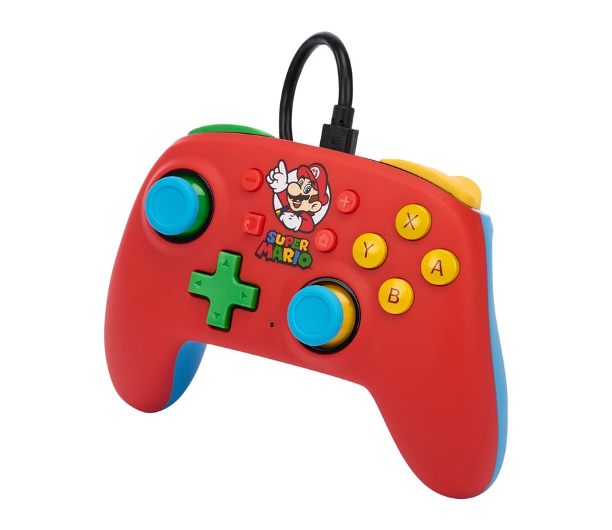Manette filaire PowerA Nano pour Nintendo Switch modèle Nintendo Switch OLED et Nintendo Switch Lite accessoire de jeu manette de jeu manette filaire sous licence officielle Mario Medley - vue 2