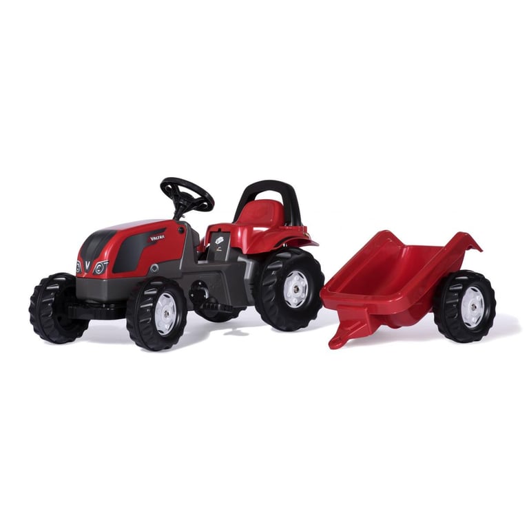 Tracteur à Pédales Rolly Toys avec Remorque RollyKid Valtra pour Enfants de 2 à Neuf