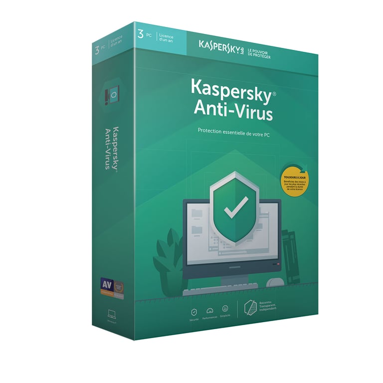 KASPERSKY Antivirus 2020, 3 estaciones de trabajo, 1 año