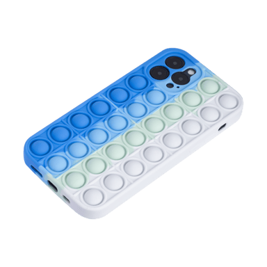 Funda Popping Bubble para Apple iPhone 12/12 Pro, Azul Verde