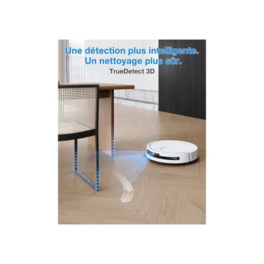 Robot aspirateur laveur ECOVACS DEEBOT T50 OMNI Gen3 Station OMNI 25 000 Pa lavage à l'eau chaude Blanc