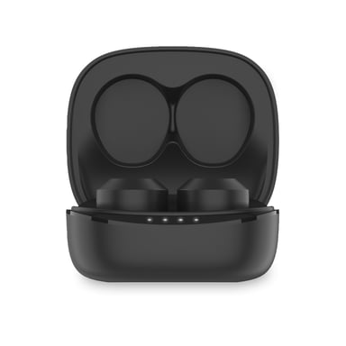 Ksix Auriculares inalámbricos Oblivion, Diseño de botón, Autonomía 4+15 h, Control táctil, Llamadas, Asistentes de voz, Negro