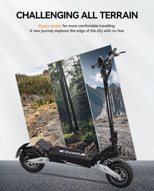 Scooter Eléctrico T10 | Velocidad Máx 25 km/h | Autonomía 60 km | Motor 900W | Batería 48V 13.5Ah | Neumáticos de 11 Pulgadas | Negro