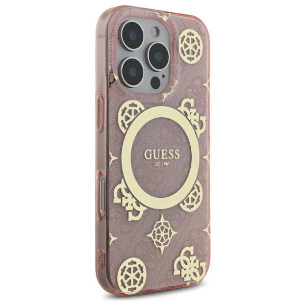 Guess IML Peony On 4G Background Case with MagSafe for iPhone 16 Pro 6.3 GUHMP16LH4PYEEP - vue 2