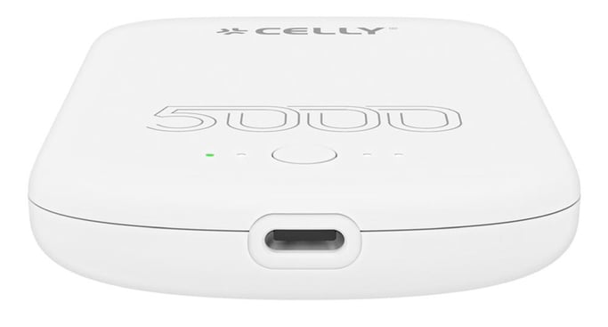 Celly MAGPB5000PROWH batería externa 5000 mAh Cargador inalámbrico Blanco