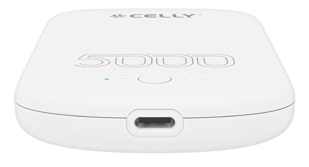 Celly MAGPB5000PROWH banque d'alimentation électrique 5000 mAh Recharge sans fil Neuf