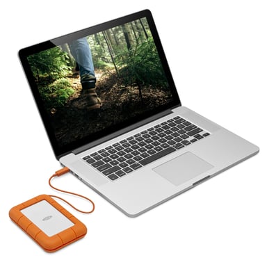 LaCie Rugged Secure disco duro externo 2 TB 2.5'' USB Tipo C 3.2 Gen 1 (3.1 Gen 1) Naranja, Blanco
