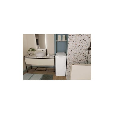 Lave-linge top Candy EYTC106L2-S 6 kg 1000 trs/min ProWash 100 écran LED Blanc