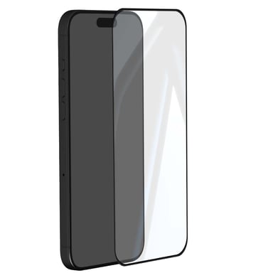 Crong Protector de pantalla para iPhone 16 Pro Max de vidrio templado 9H 3D Antibacterial Negro transparente