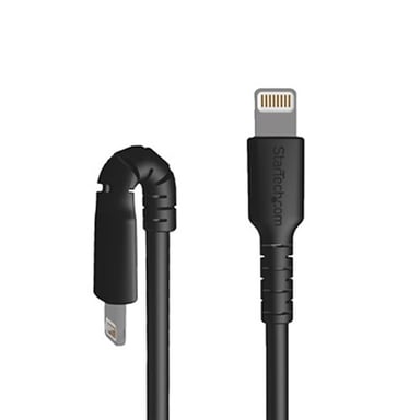 StarTech.com Cable Resistente USB-C a Lightning de 1 m Negro - Cable de Sincronización y Carga USB Tipo C a Lightning con Fibra de Aramida Resistente