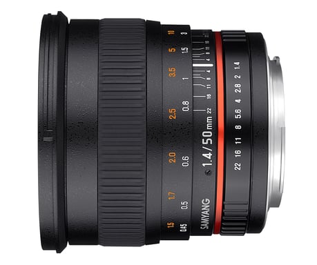 Samyang 50mm F1.4 AS UMC SLR Objetivo estándar Negro