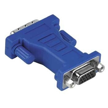 Hama Adapter DVI Analogue Male Plug - 15-pin HDD Female Jack HDMI Bleu