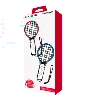 Bigben Interactive Joy-Con Tennis Rackets Kit Negro, Azul, Rojo Especial Nintendo Switch