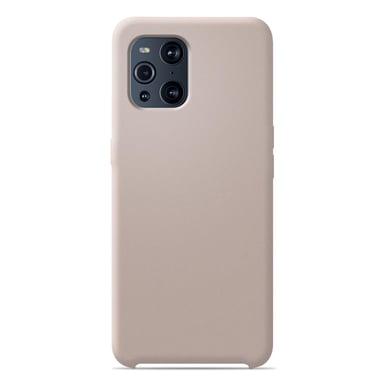 Coque silicone unie Soft Touch Sable rosé compatible Oppo Find X3 Find X3 Pro