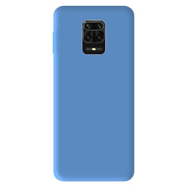 Coque silicone unie Mat Bleu compatible Xiaomi Redmi Note 9 Pro